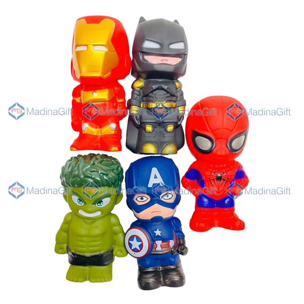 595B-1 Avengers Chu Chu Vinyl Soft Toys - Set of 5 - Madina Gift - www.madinagift.pk