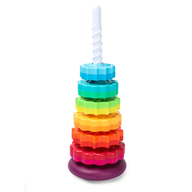 Baby Sensory Spin Gears Stacking Rings For Early Education - Madina Gift