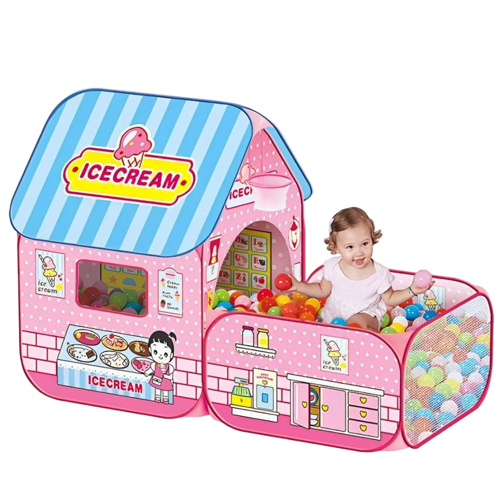 Baby World Kids Pop Up Tent Ice Cream Wisdom BW7010-30 Play House Online in Pakistan Madina Gift