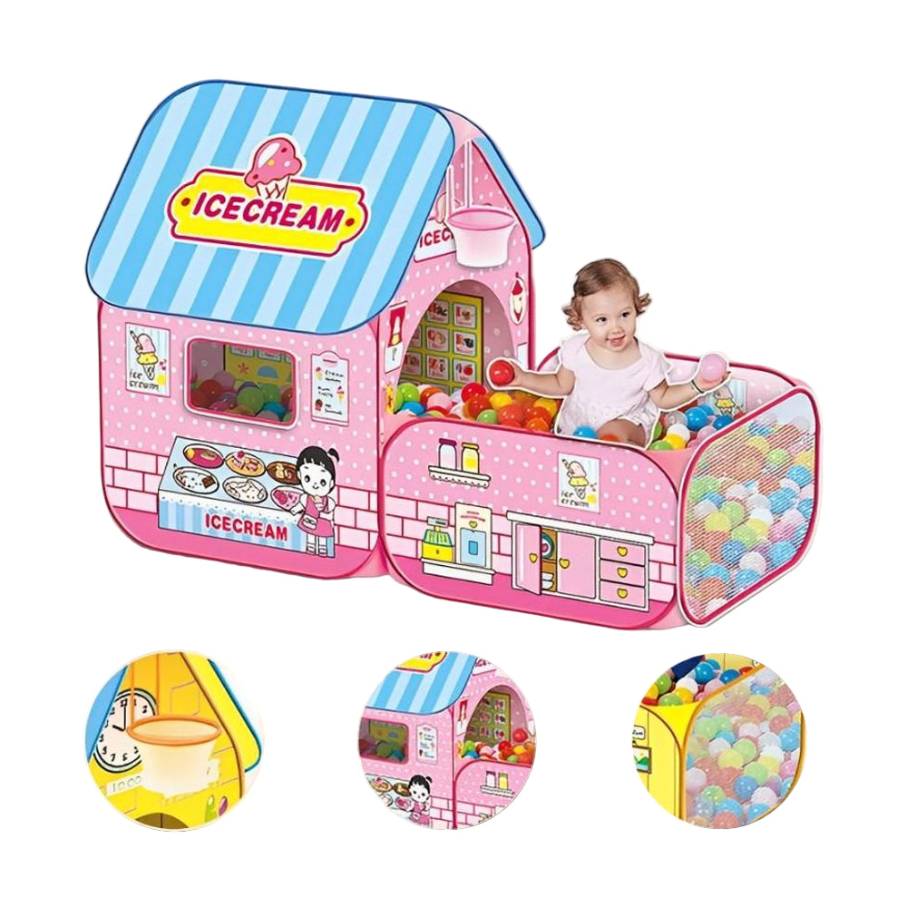 Baby World Kids Pop Up Tent Ice Cream Wisdom BW7010-30 Play House Online in Pakistan Madina Gift