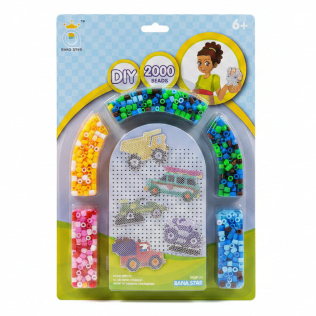 Bano Star DIY Fuse Bead Kit 2000 Pcs Colorful Melting Beads with Pegboards & Patterns Arts & Crafts Set for Kids Online in Karachi Pakistan madinagift.pk