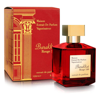 Fragrance World's Unisex Barakkat Rouge 540 Maison Extrait De Parfum 100 ML Madina Gift