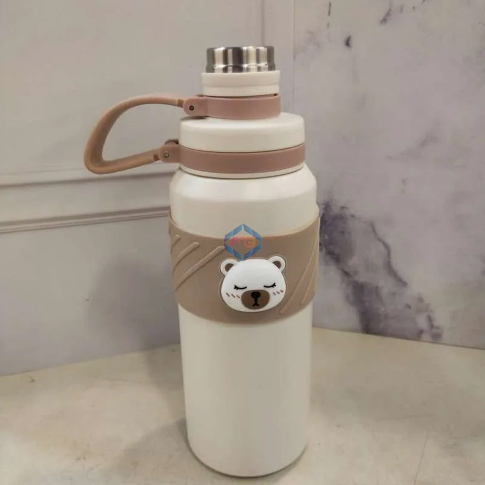 Adorable Bear Embossed Water Bottle - 800 ML
