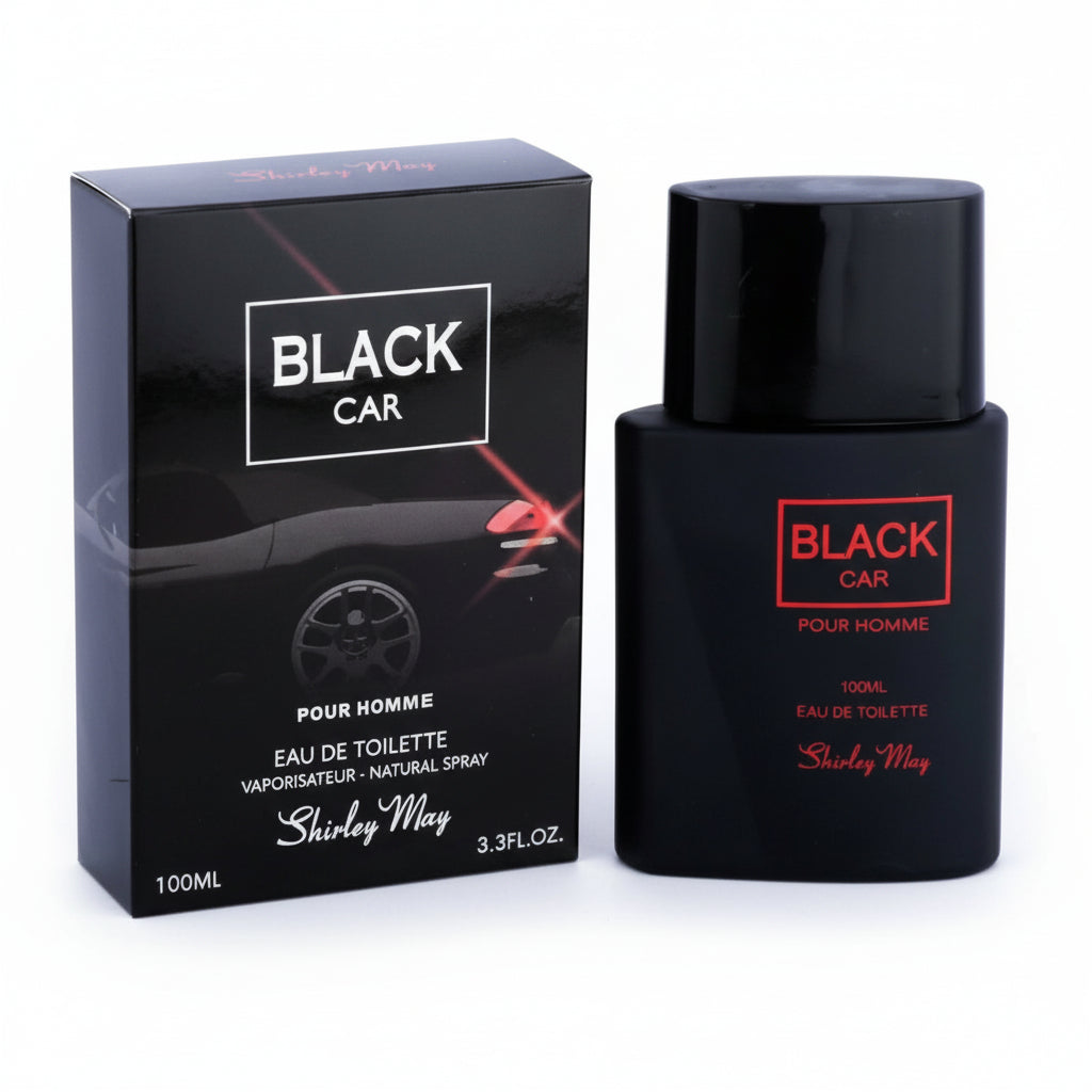 Black Car perfume bottle and packaging by Shirley May madinagift.pk