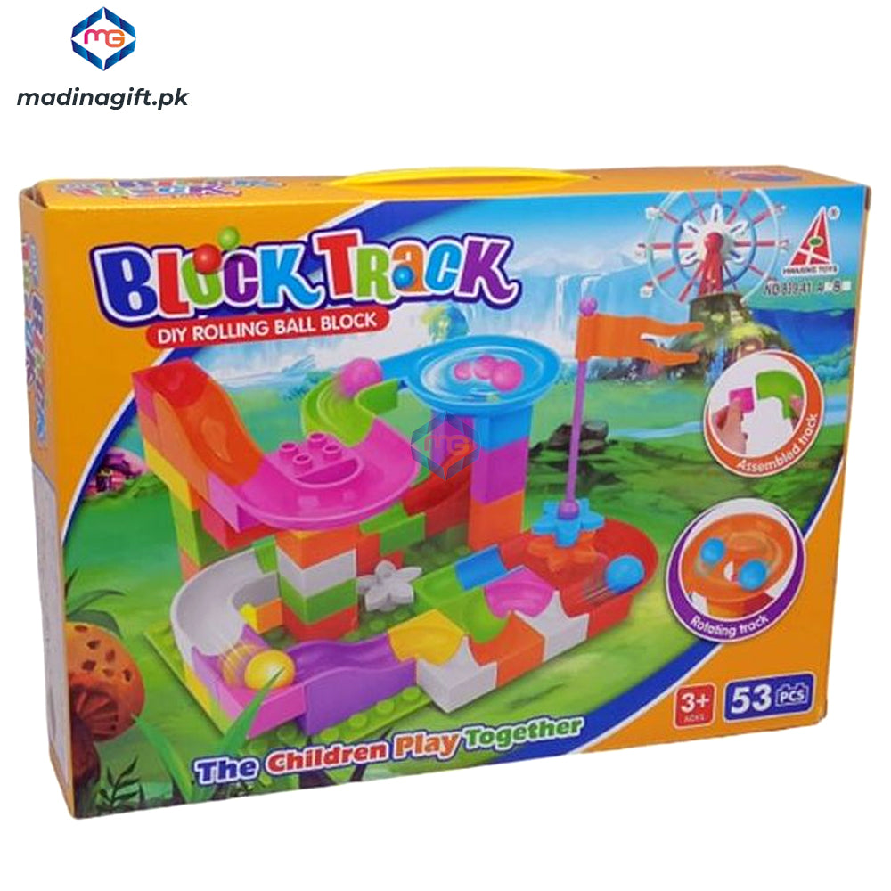 DIY Rolling Ball Block Track 53 Pcs Set - 839-41A - Madina Gift