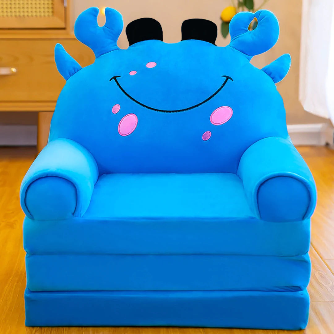 Blue Crab Plush Baby Sofa Cum Bed For Kids Online in Karachi Pakistan Madina Gift
