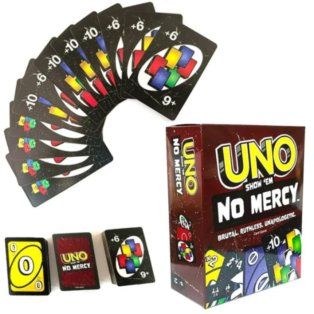 Brutal Ruthless Unapologetic UNO Show 'Em No Mercy Card Game  Same Game Nasty Attitude Madina Gift No.0129E-3