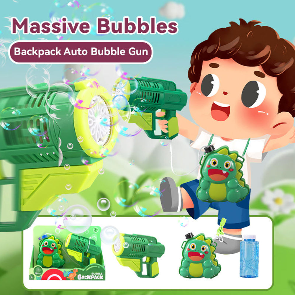 Dino Bubble Backpack 10 Holes Launcher P81488 Bubble Gun Online in Pakistan Madina Gift