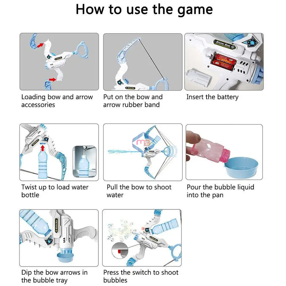 Bubbles & Water Shooter Bow and Arrow - 777-4A - Madina Gift