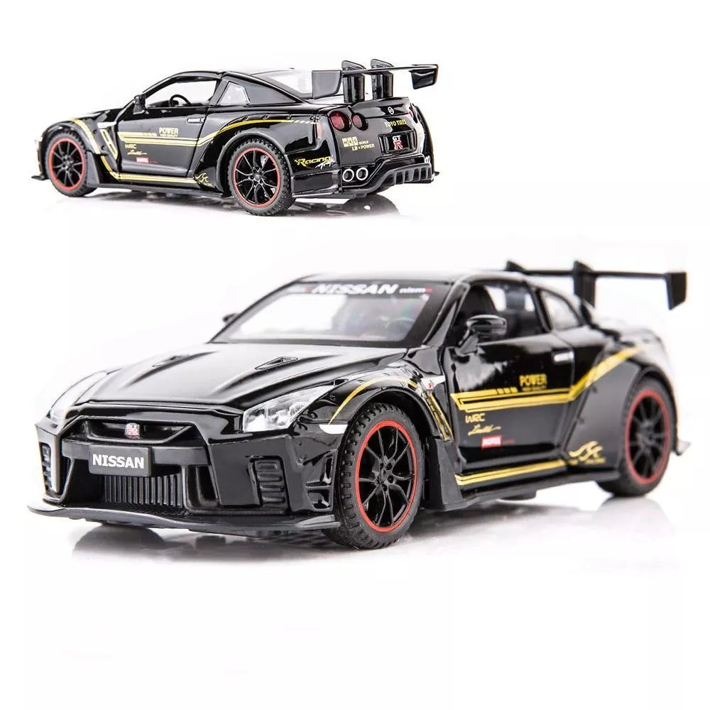 Nissan GT-R Diecast Alloy Car Model 1:24 Scale With Light And Music - Madina Gift
