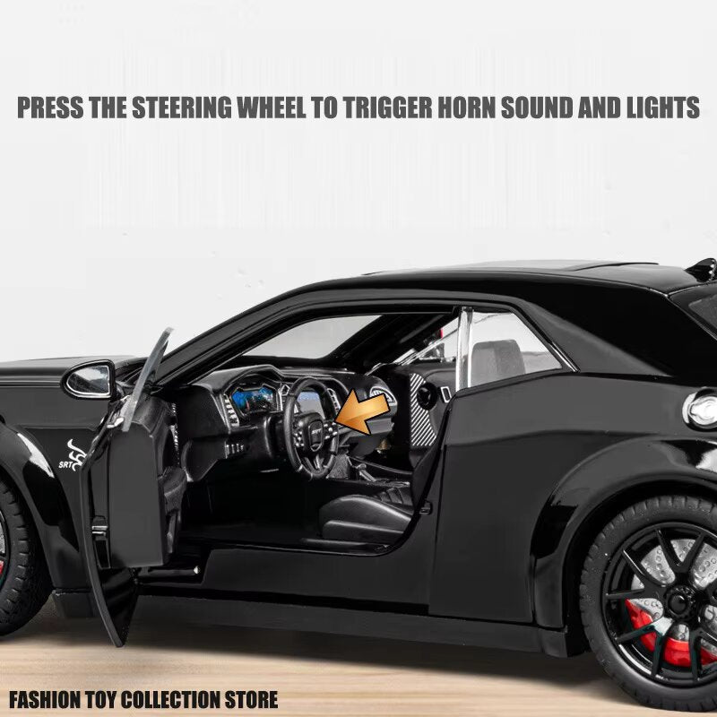 CHE ZHI CZ172 Diecast Dodge Challenger Hellcat SRT 1:24 Scale Model Car Madina Gift
