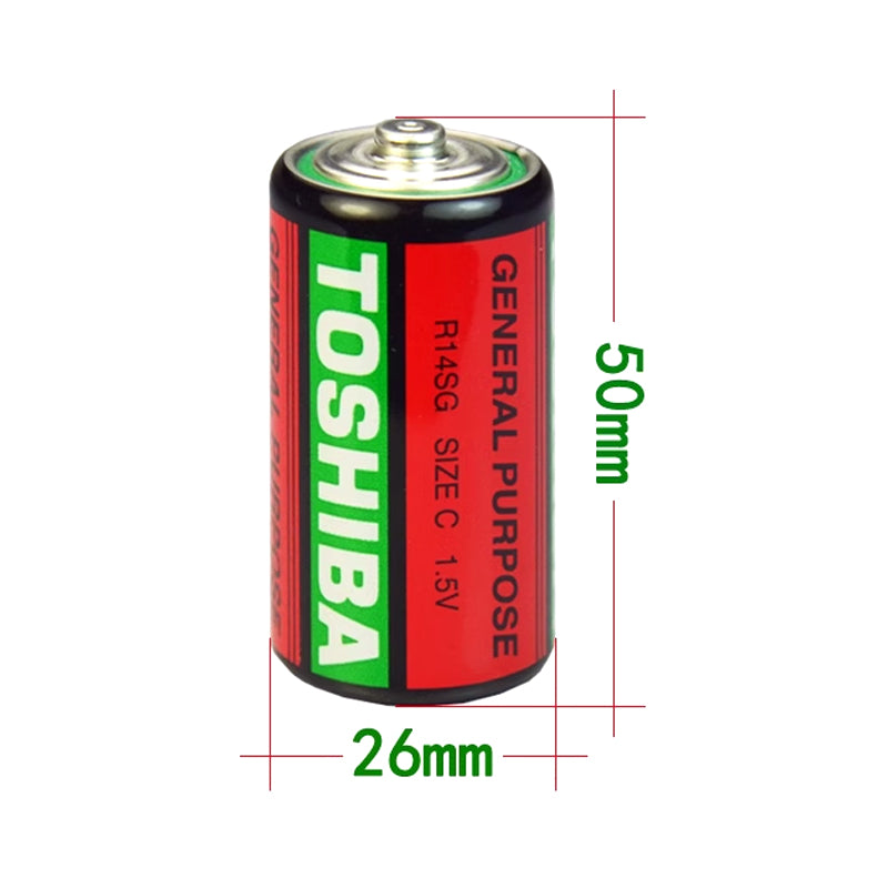 Toshiba C Size R14SG x 2 General Purpose Batteries