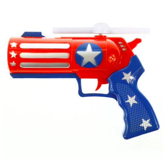 YF551 Flashing Spinning Lights Windmill Toy Gun - Madina Gift Captain America Musical Gun