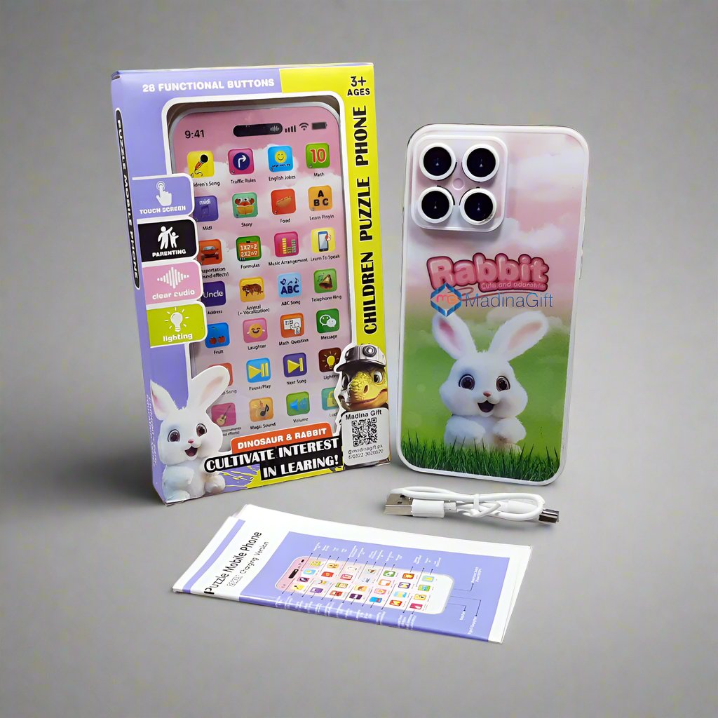 Children Rechargeable Puzzle Phone 28 Functional Buttons Madina Gift
