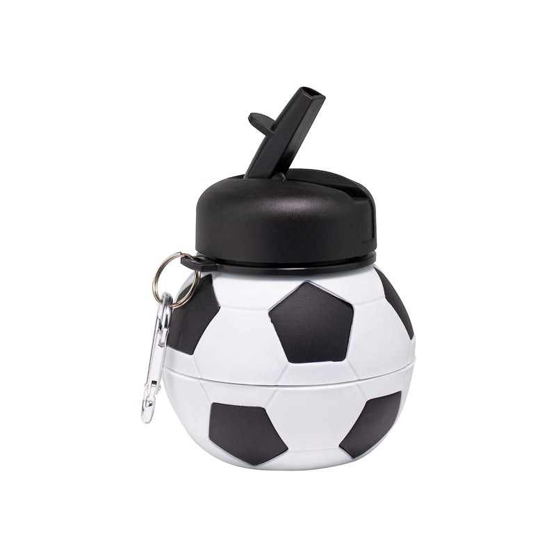 Collapsible BPA-Free Silicone Football Water Bottle for Kids - 550 ML - Madina Gift