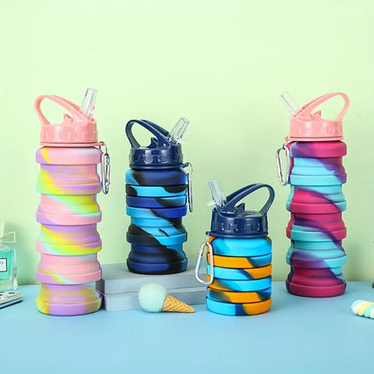 Collapsible BPA-Free Silicone Foldable Water Bottle - Madina Gift