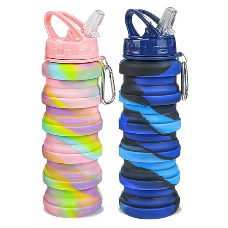 Collapsible BPA-Free Silicone Foldable Water Bottle - Madina Gift