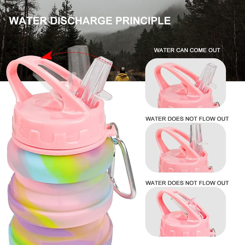 Collapsible BPA-Free Silicone Foldable Water Bottle - Madina Gift