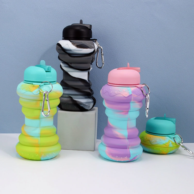 Donut Collapsible Water Bottle - 600 ML - Madina Gift