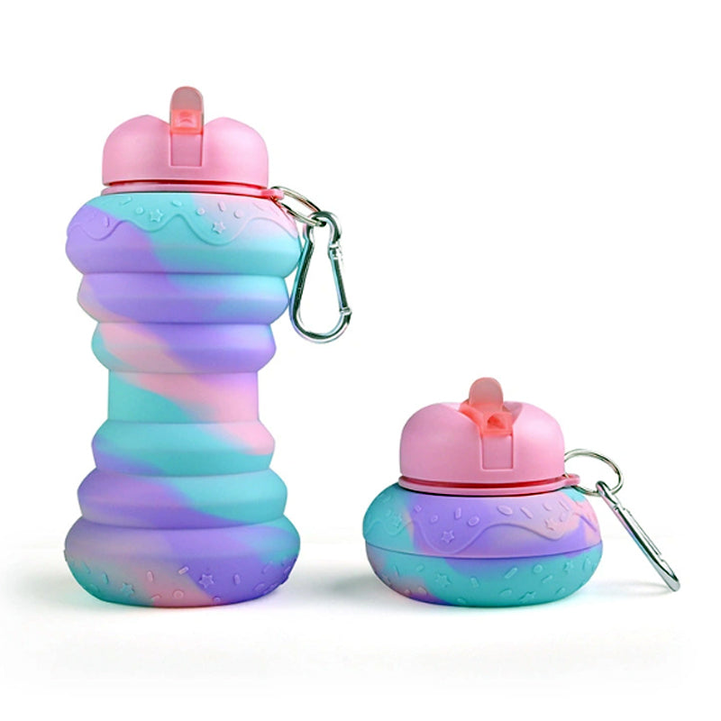 Donut Collapsible Water Bottle - 600 ML - Madina Gift