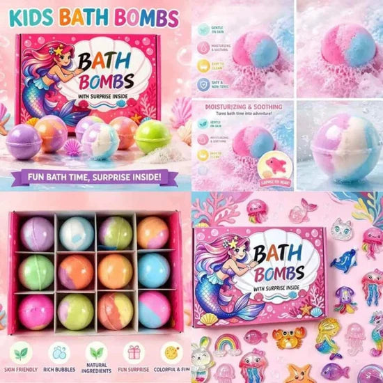 Colorful Mermaid Surprise Bath Bombs For Kids Online in Pakistan Madina Gift
