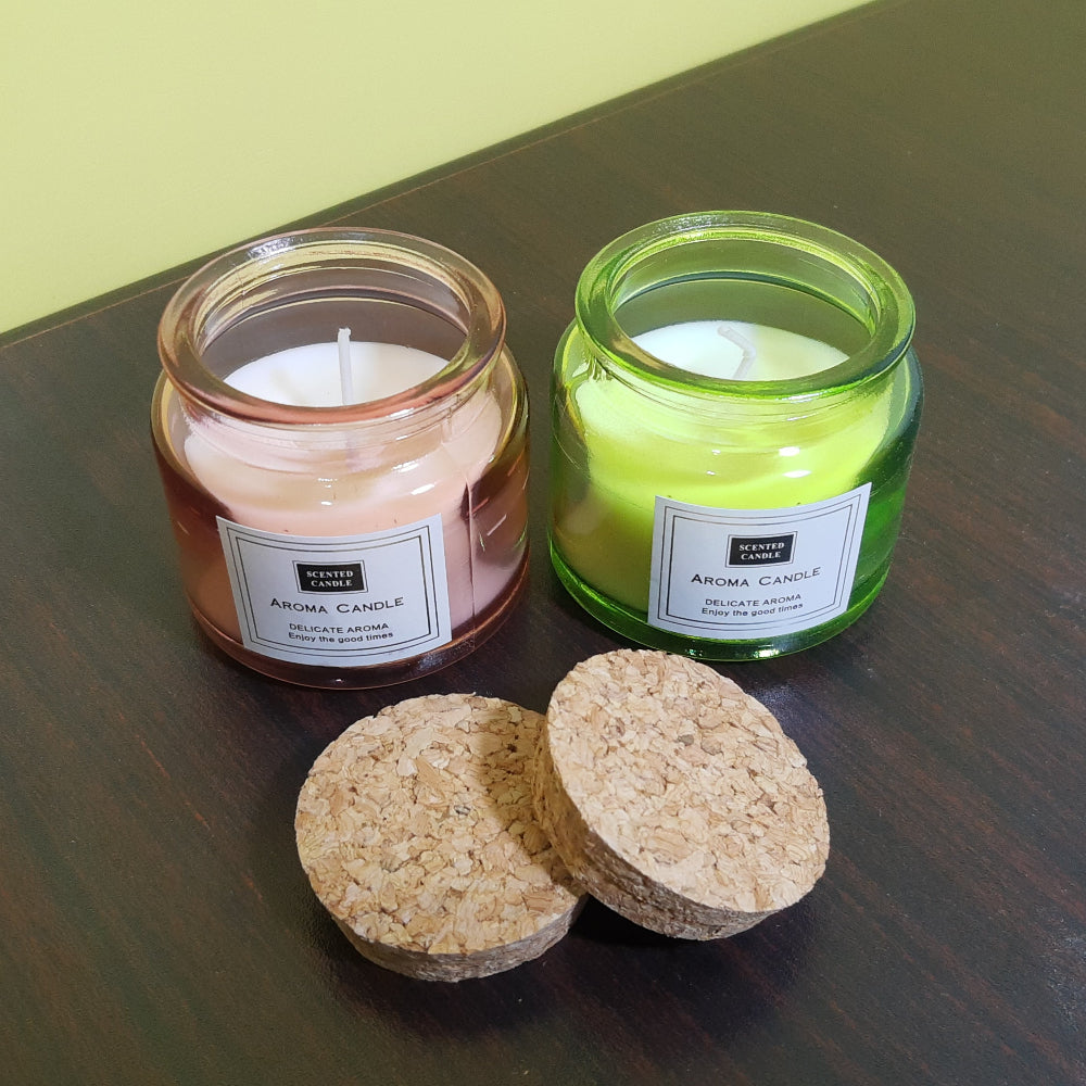 Cork Lid Scented Candles Home Fragrance Online in Karachi Pakistan Madina Gift