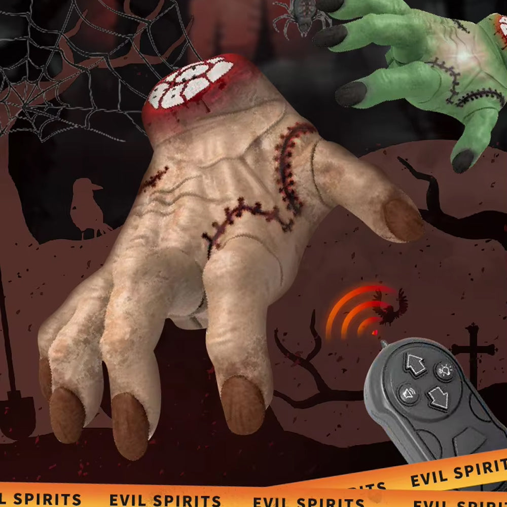 Crazy Amazing Hand Toy M8018-75 The Scarred Crazy Crawling Hand Remote Control with Light & Sound Madina Gift