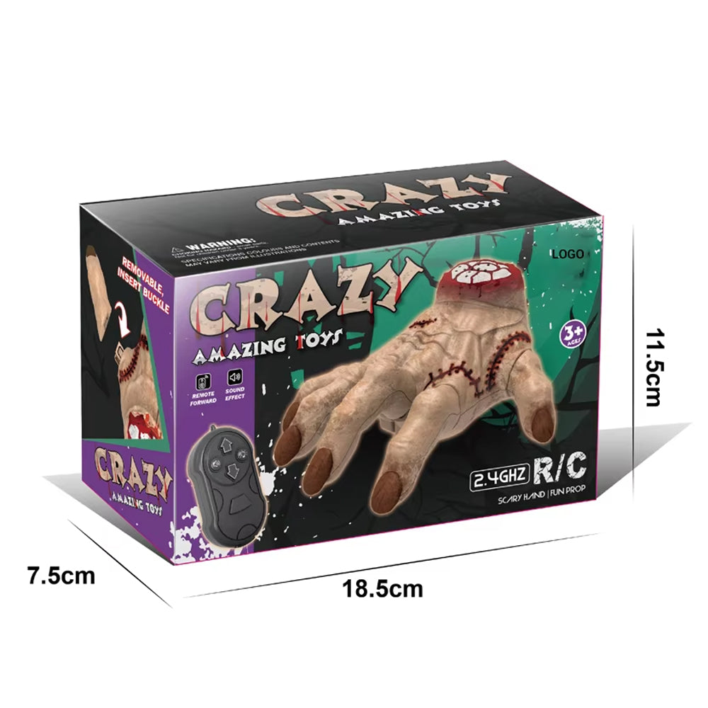 Crazy Amazing Hand Toy M8018-75 The Scarred Crazy Crawling Hand Remote Control with Light & Sound Madina Gift