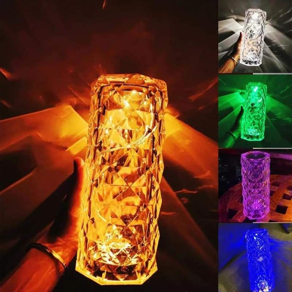 Crystal 16 Color Changing Rechargeable Lamp Madina Gift