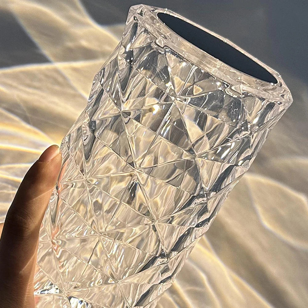 Crystal 3 Color Changing Rechargeable Lamp Madina Gift