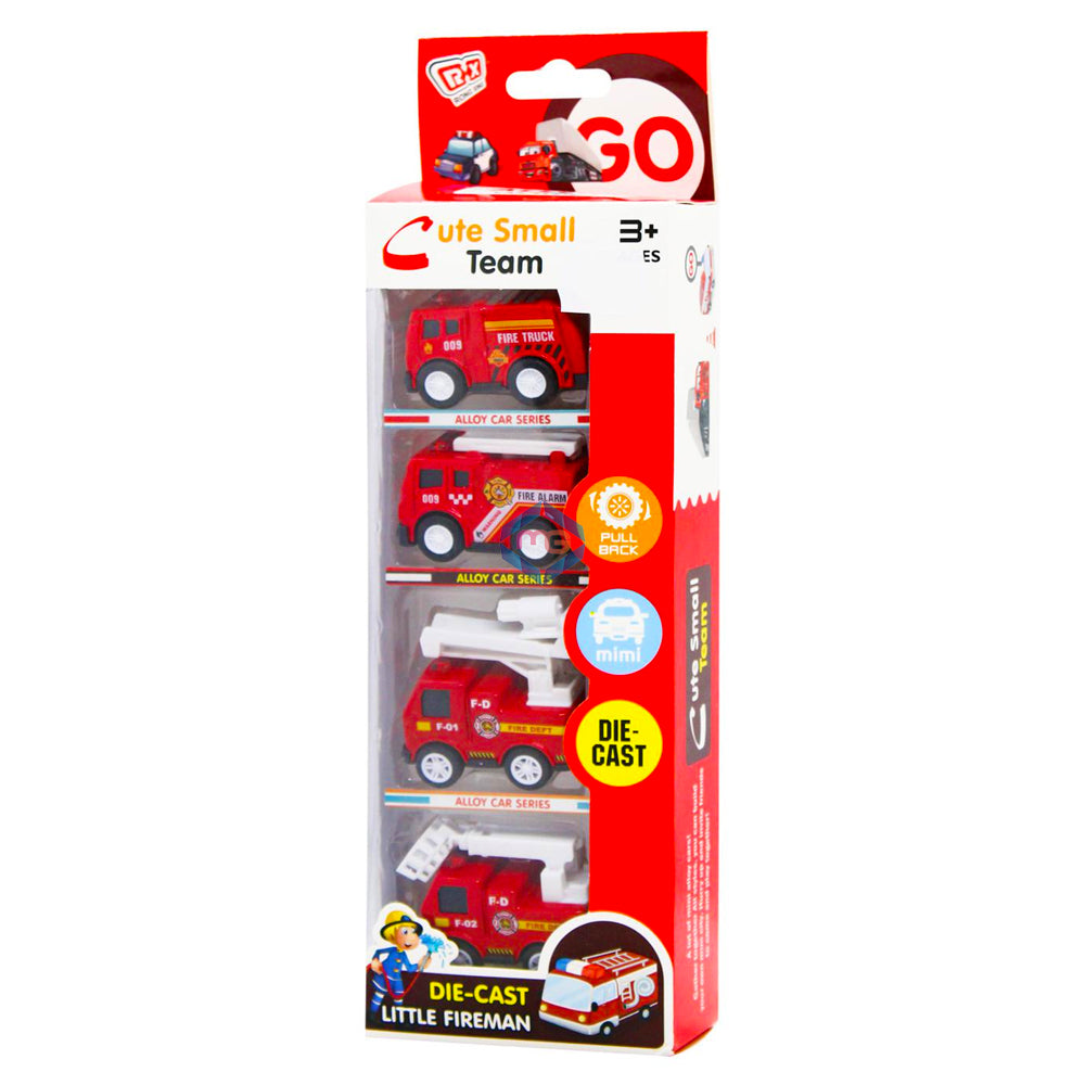 Cute Small Fire Die Cast Truck Team