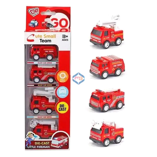 Cute Small Fire Die Cast Truck Team - JM52254