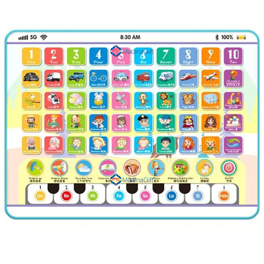 D6650E-2 Bilingual Tablet Learning Machine For Kids Madina Gift www.madinagift.pk