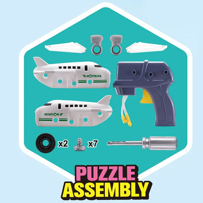 DIY Puzzle Aircraft Bubble Gun