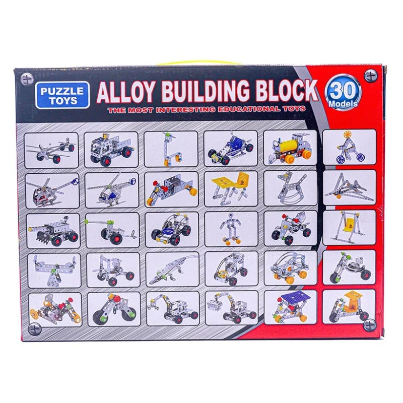 Alloy Construction Building Blocks Playset - 30 Models 242 Pieces