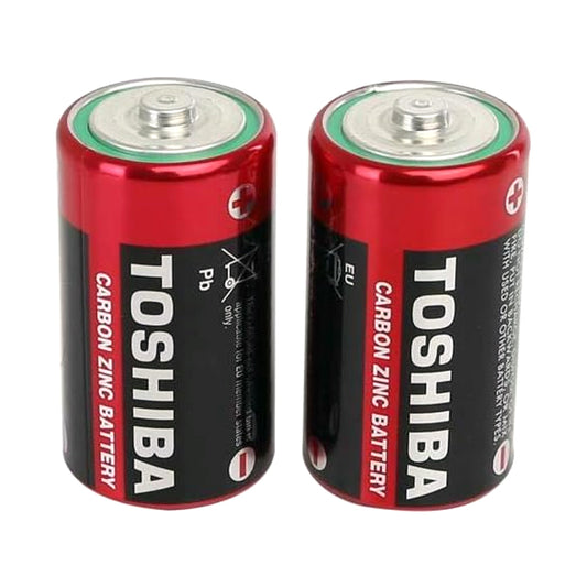 Toshiba D Size R20SL x 2 Carbon Zinc Batteries