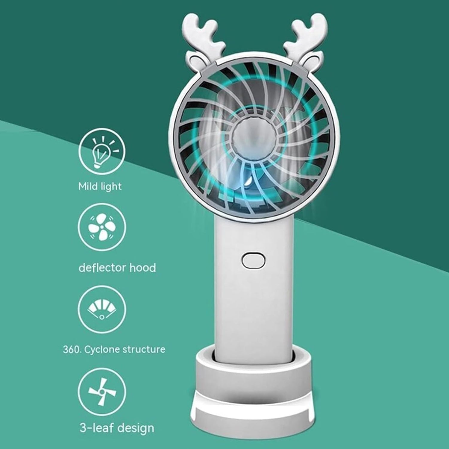 Deer Horn Handheld Mini Fan Madina Gift