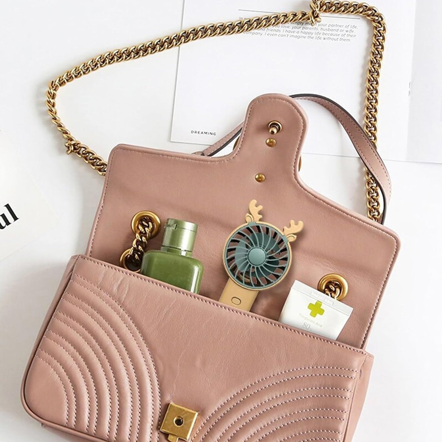 Deer Horn Handheld Mini Fan Madina Gift