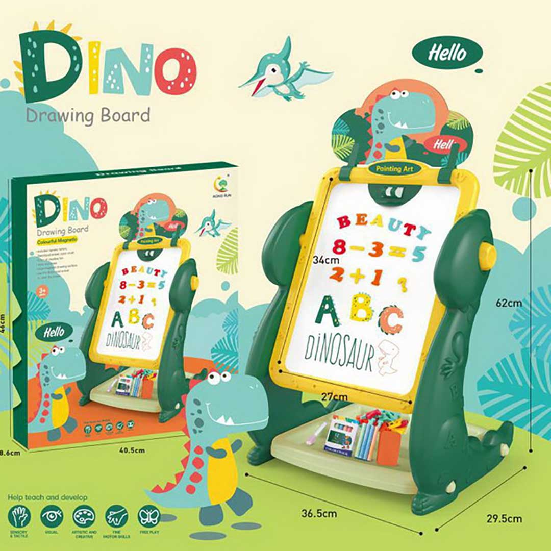 Dino Drawing Board Colorful Magnetic Easel For Kids 3659C - Madina Gift