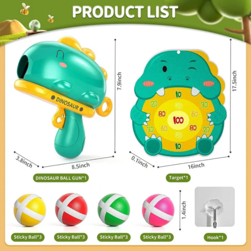 Dinosaur Sticky Ball Gun Target Game For Kids Online in Karachi Pakistan Madina Gift