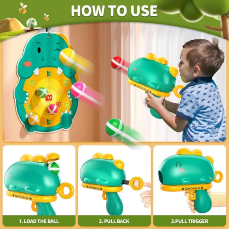 Dinosaur Sticky Ball Gun Target Game For Kids Online in Karachi Pakistan Madina Gift