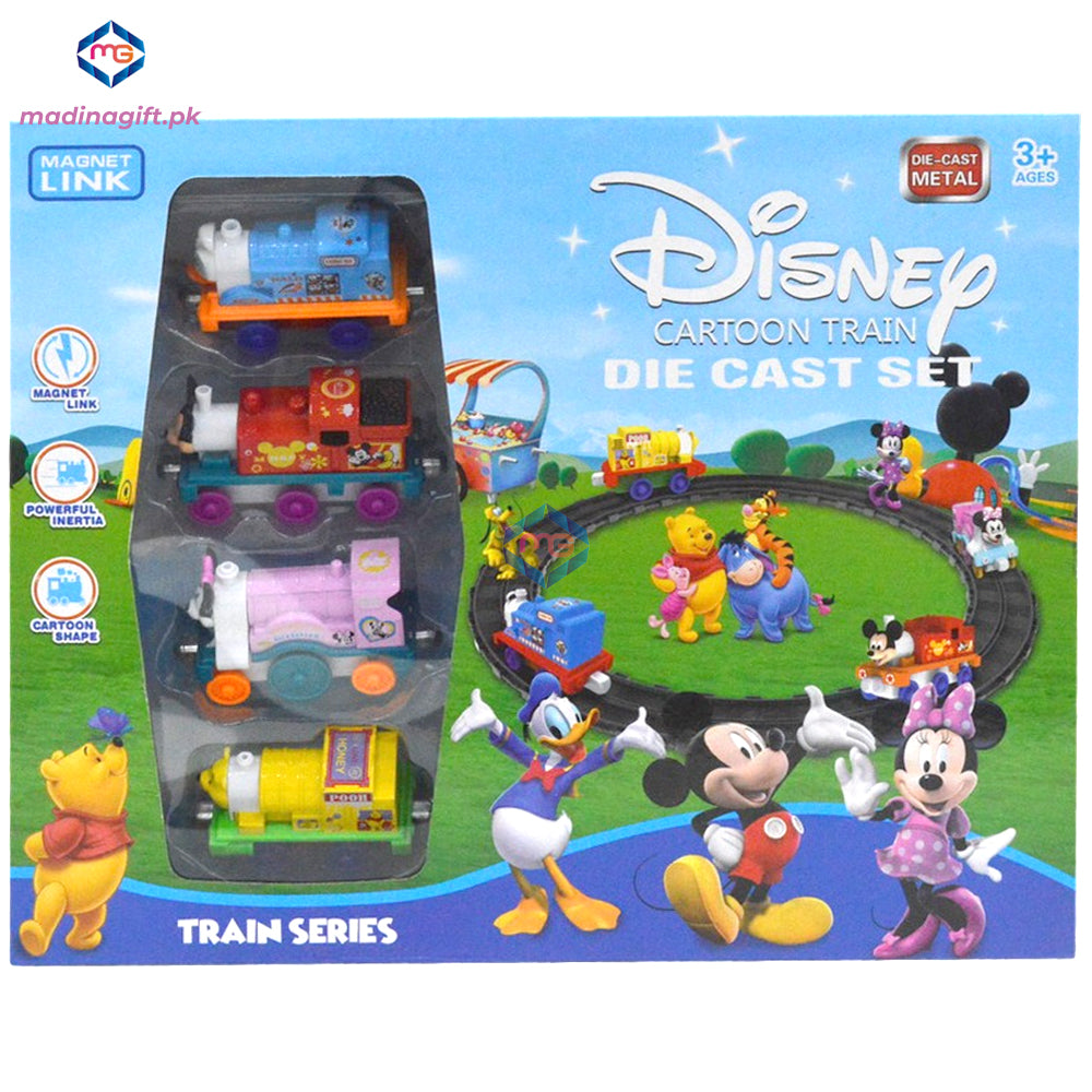 Disney Cartoon Die Cast Magnet Link Train Set - 899-44 - Madina Gift