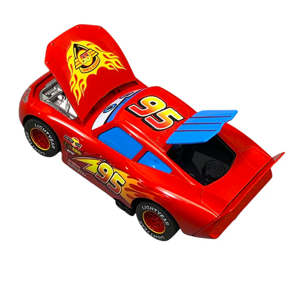 Disney Pixar McQueen Diecast Model Car with Lights, Sound, & Real Smoke - Madina Gift