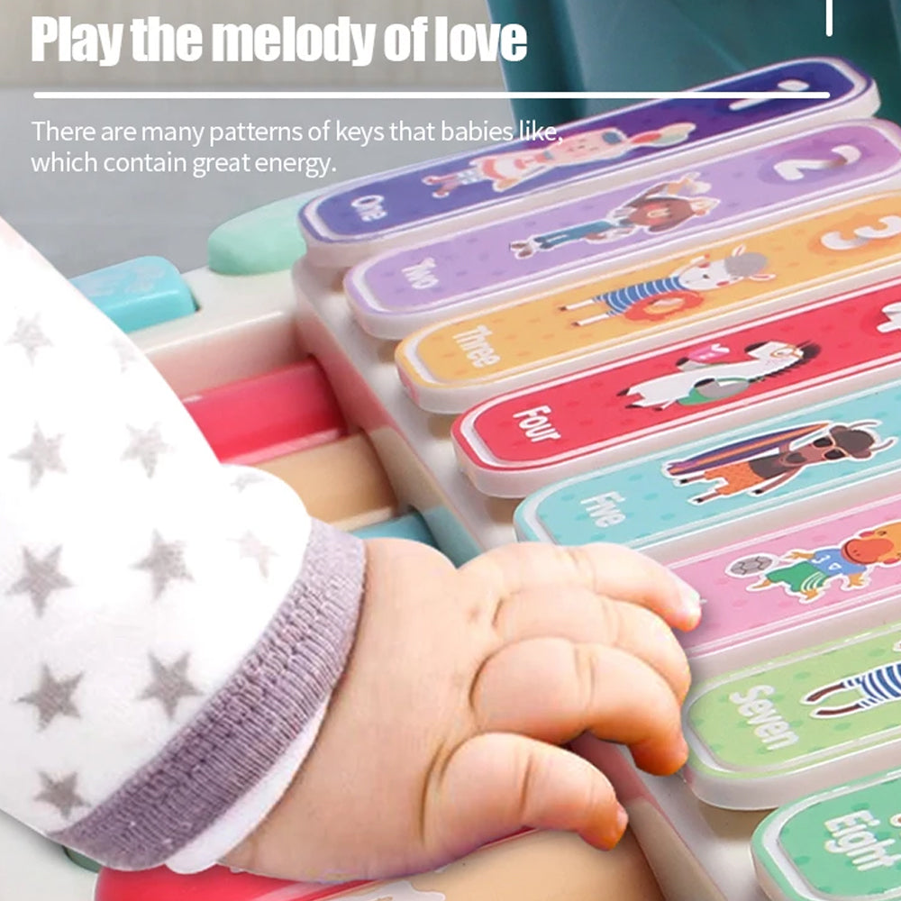 5-in-1 Drum Set with Microphone & Piano