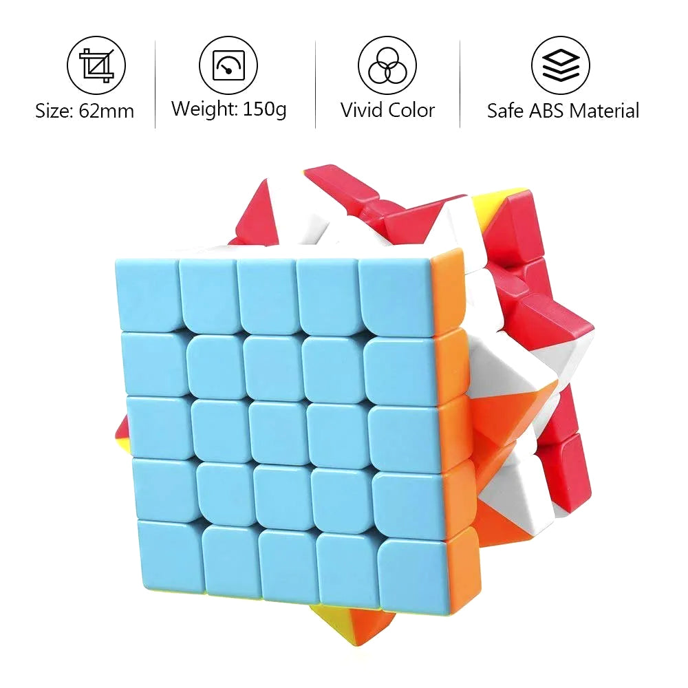 QY 5x5 High Speed Sticker-less Cube Puzzle - EQY906 - Madina Gift