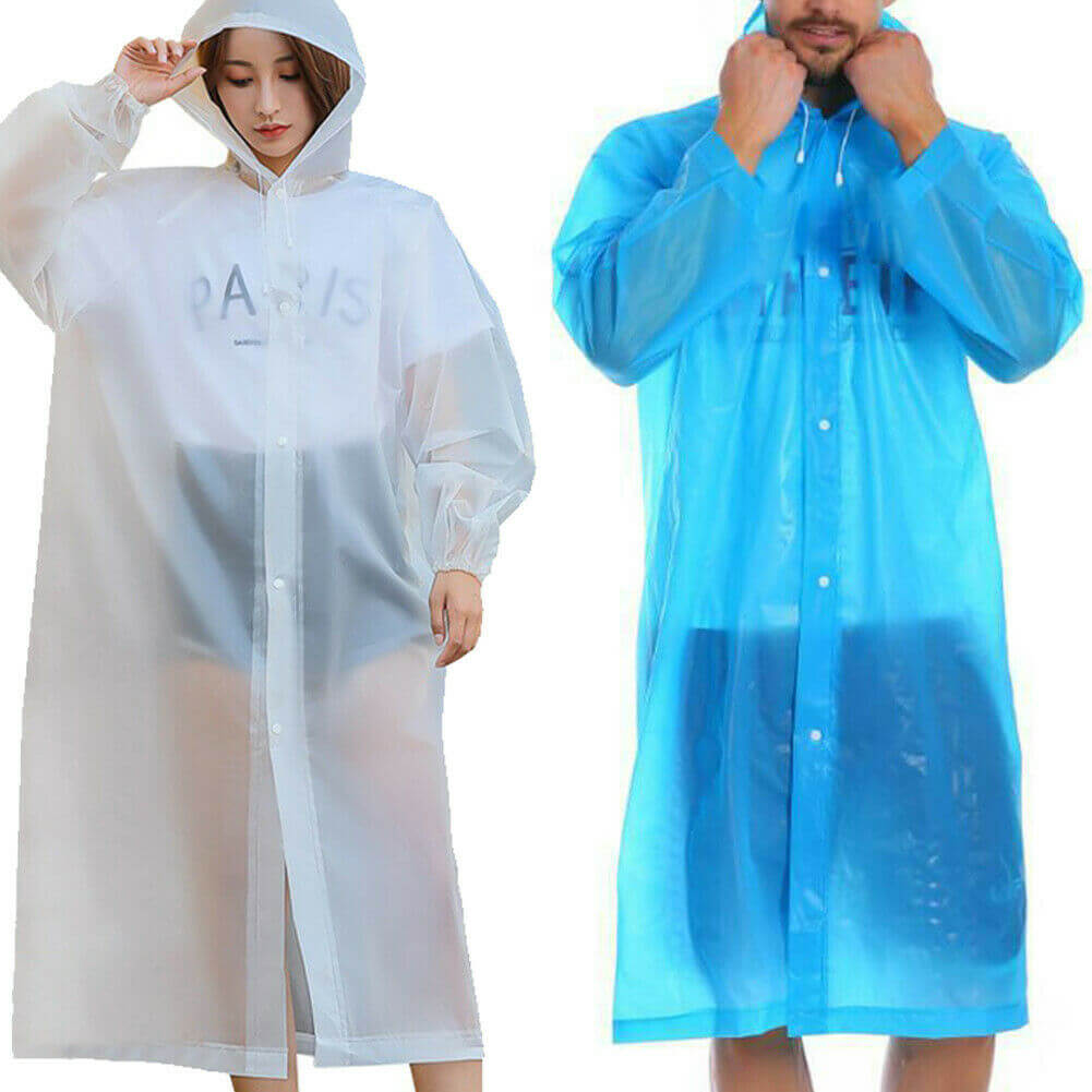 EVA Be Safe Wear Raincoat Free Size For Adults Men & Women Madina Gift