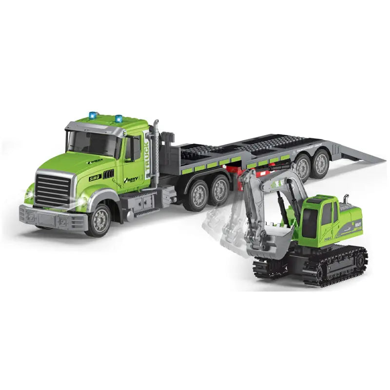 1:12 Scale Model Excavate Truck RC Transport Excavator Set QH9010 Madina Gift
