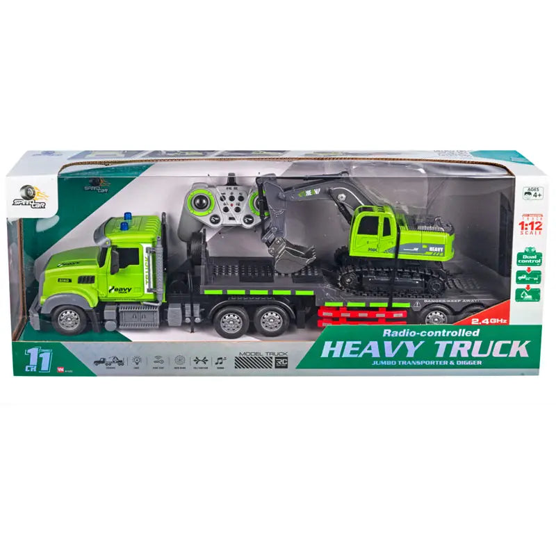 1:12 Scale Model Excavate Truck RC Transport Excavator Set QH9010 Madina Gift