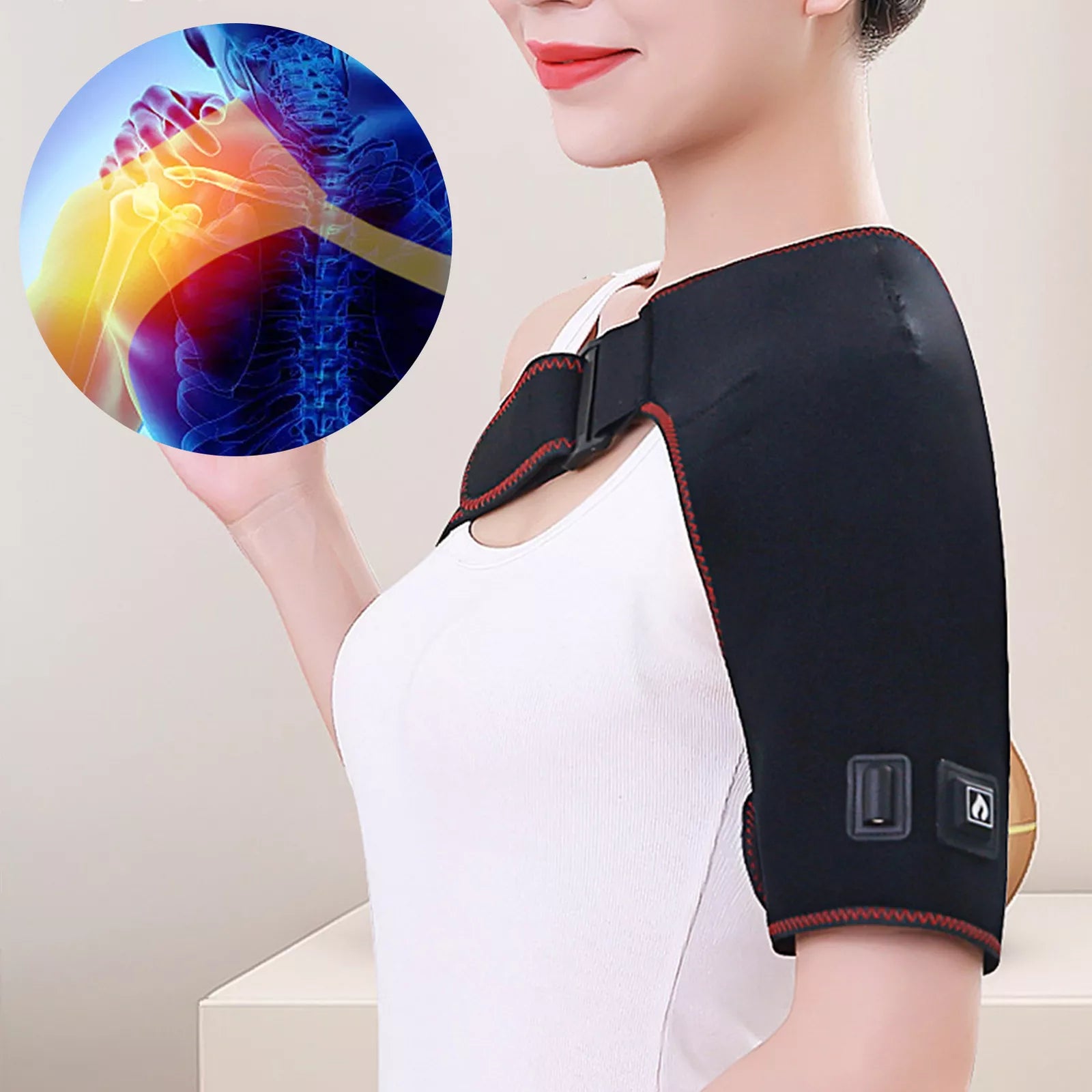 Electric Heated Shoulder Brace & Elbow Massager for Joint Pain Relief Madina Gift
