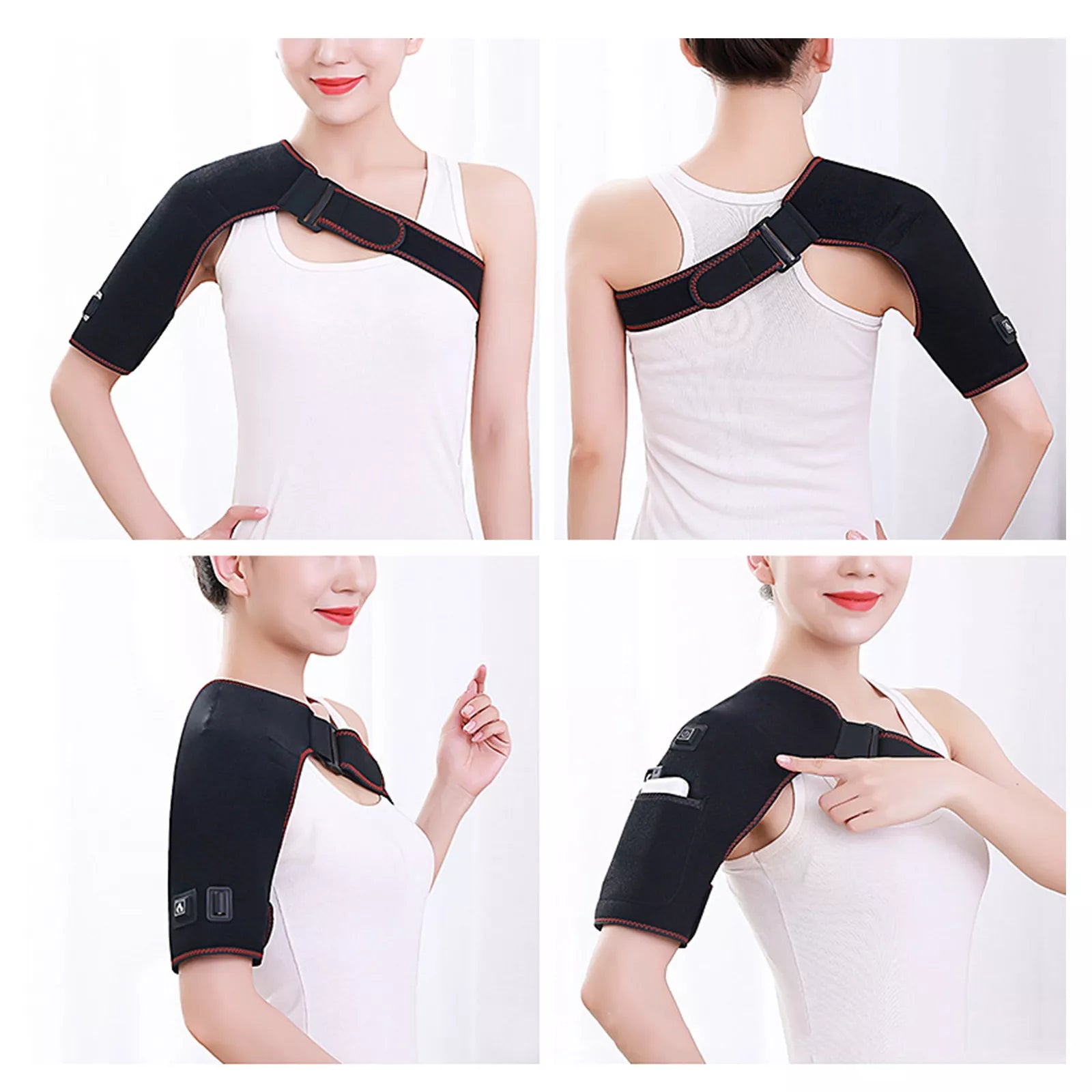 Electric Heated Shoulder Brace & Elbow Massager for Joint Pain Relief Madina Gift